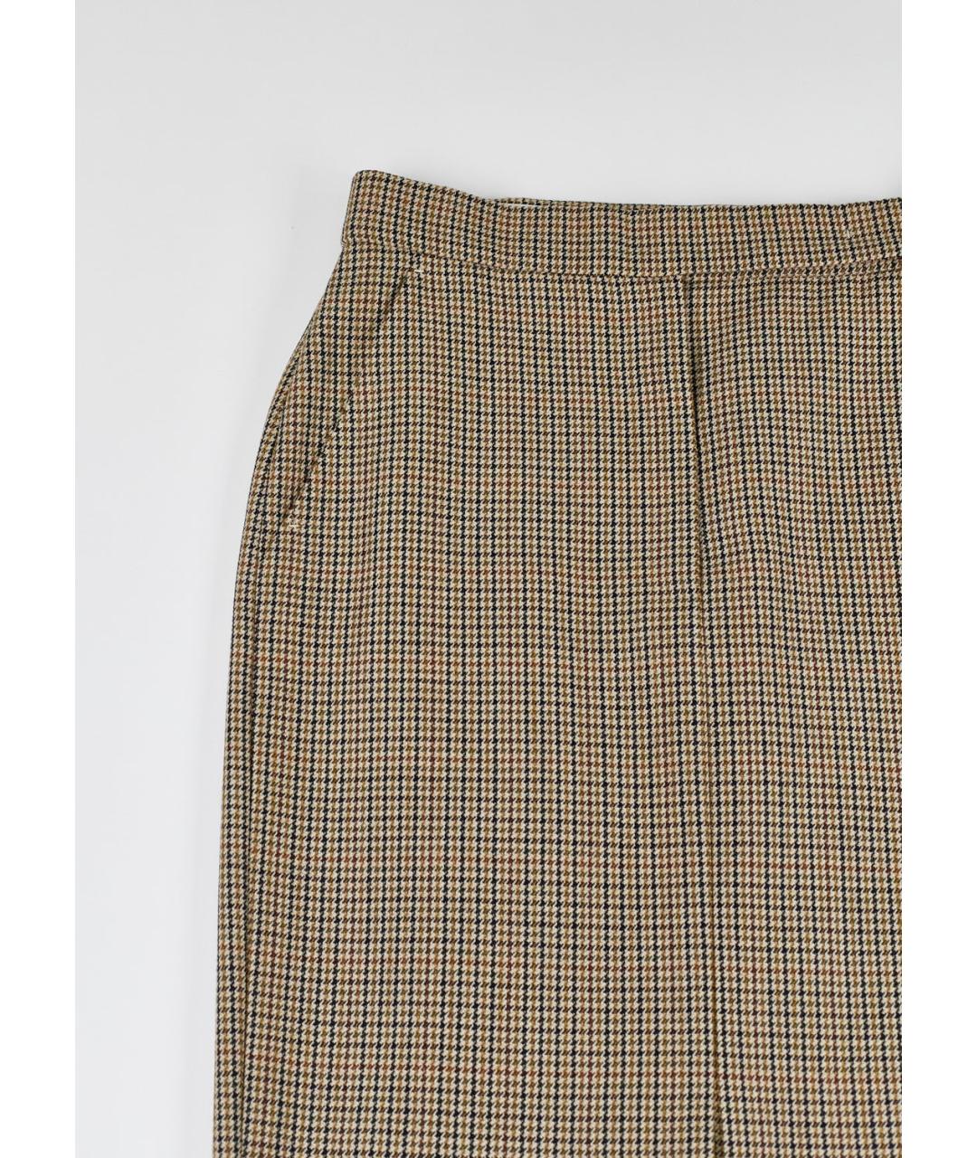 MAX MARA Коричневая шерстяная юбка миди, фото 5
