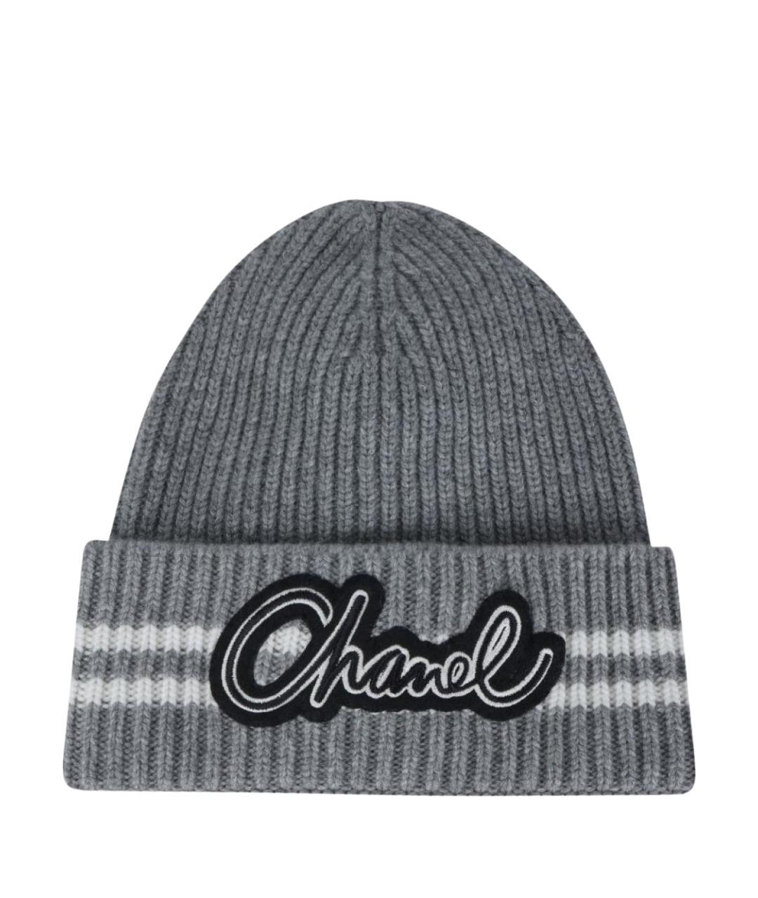 CHANEL Серая шапка, фото 1