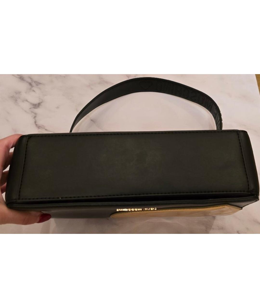 LOVE MOSCHINO Черная сумка с короткими ручками из искусственной кожи, фото 7