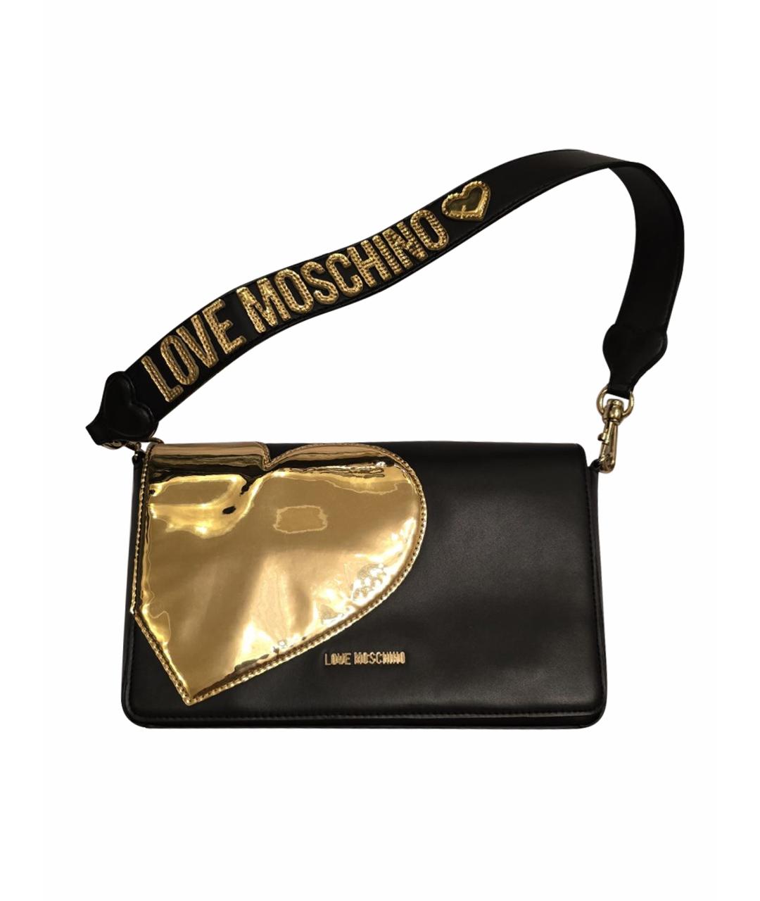 LOVE MOSCHINO Черная сумка с короткими ручками из искусственной кожи, фото 1