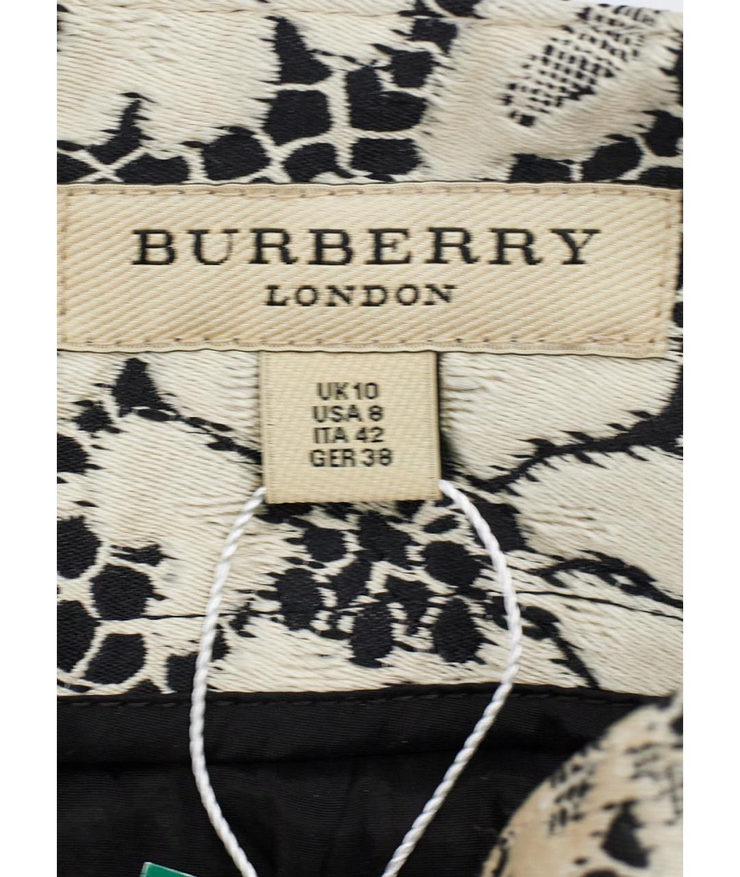 BURBERRY Мульти полиэстеровая юбка мини, фото 3