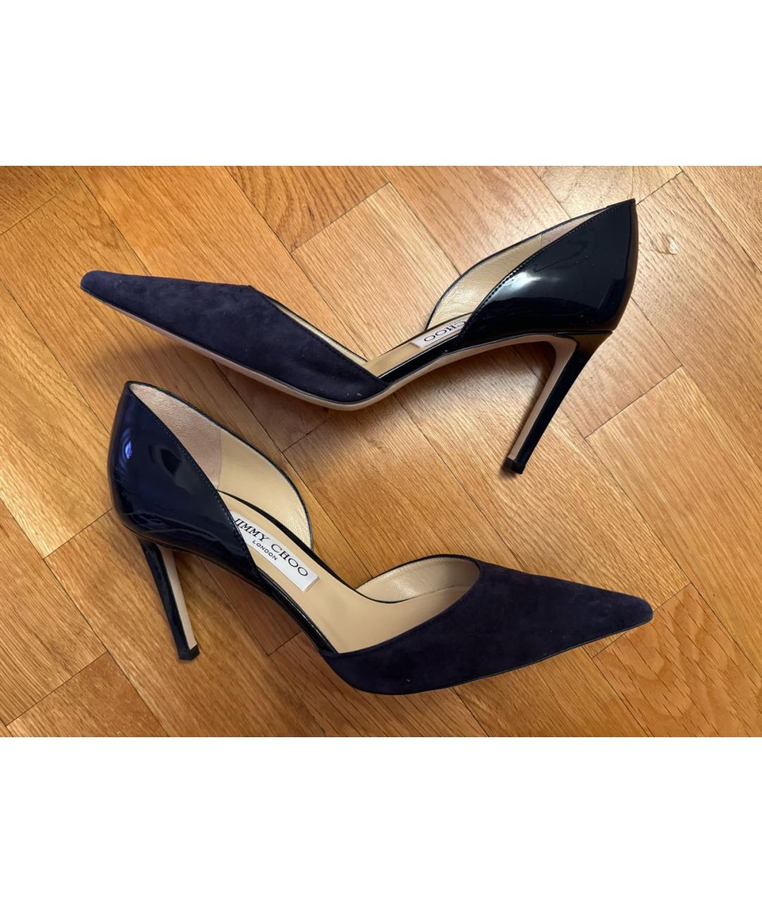 JIMMY CHOO Темно-синие кожаные туфли, фото 6