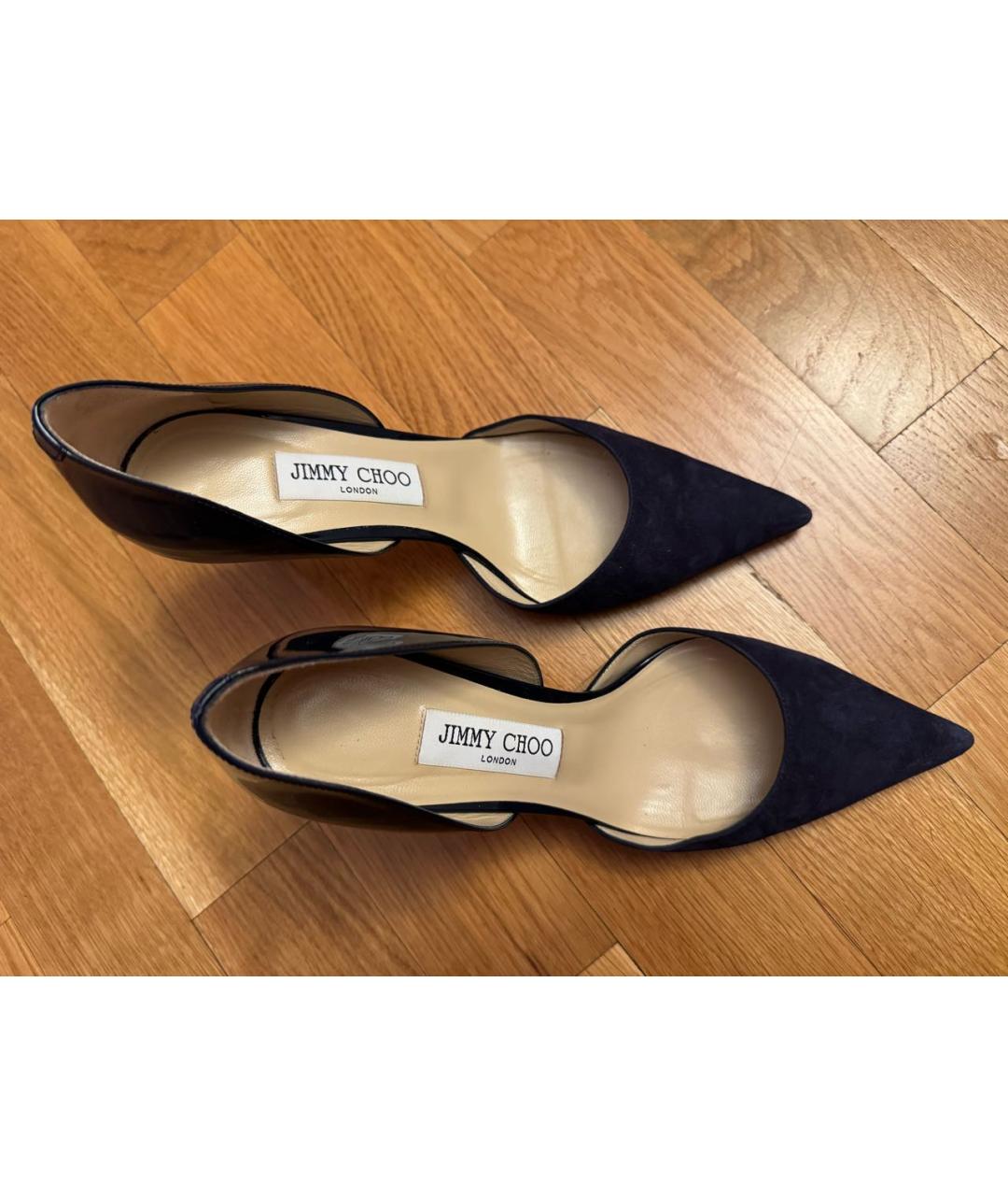 JIMMY CHOO Темно-синие кожаные туфли, фото 2