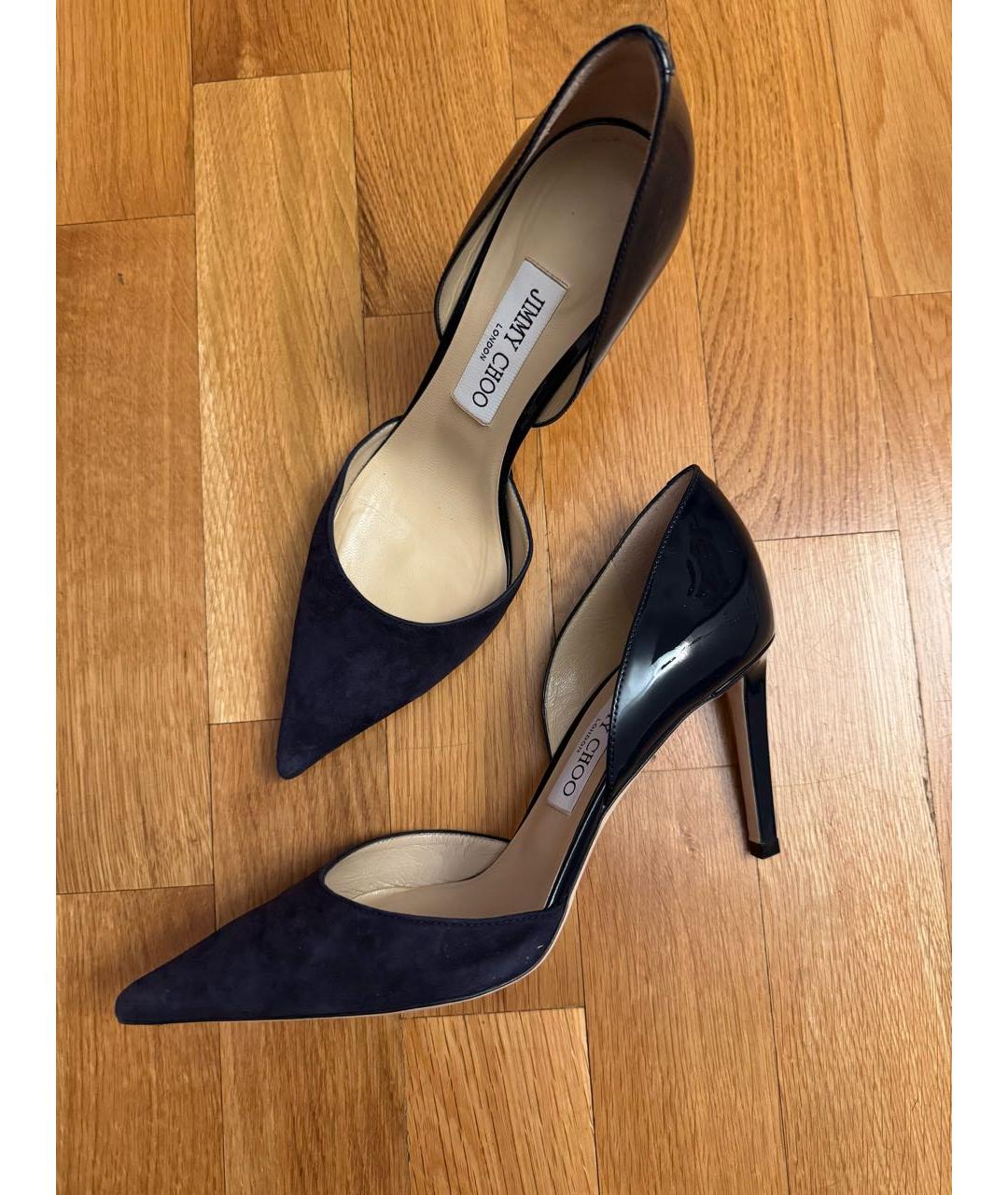 JIMMY CHOO Темно-синие кожаные туфли, фото 8