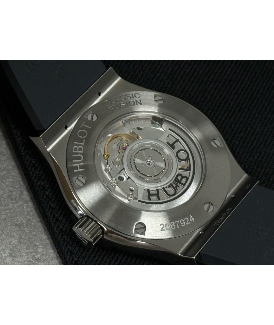 HUBLOT Антрацитовые титановые часы, фото 7