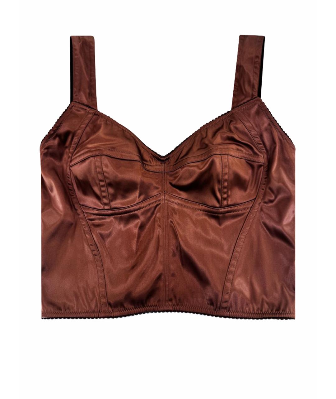 DOLCE&GABBANA Бордовая ацетатная майка, фото 1