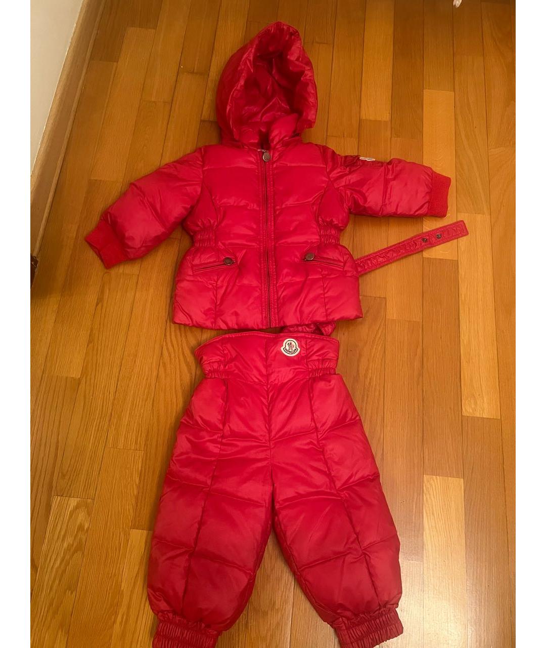 MONCLER Красный синтетический комбинезон, фото 5