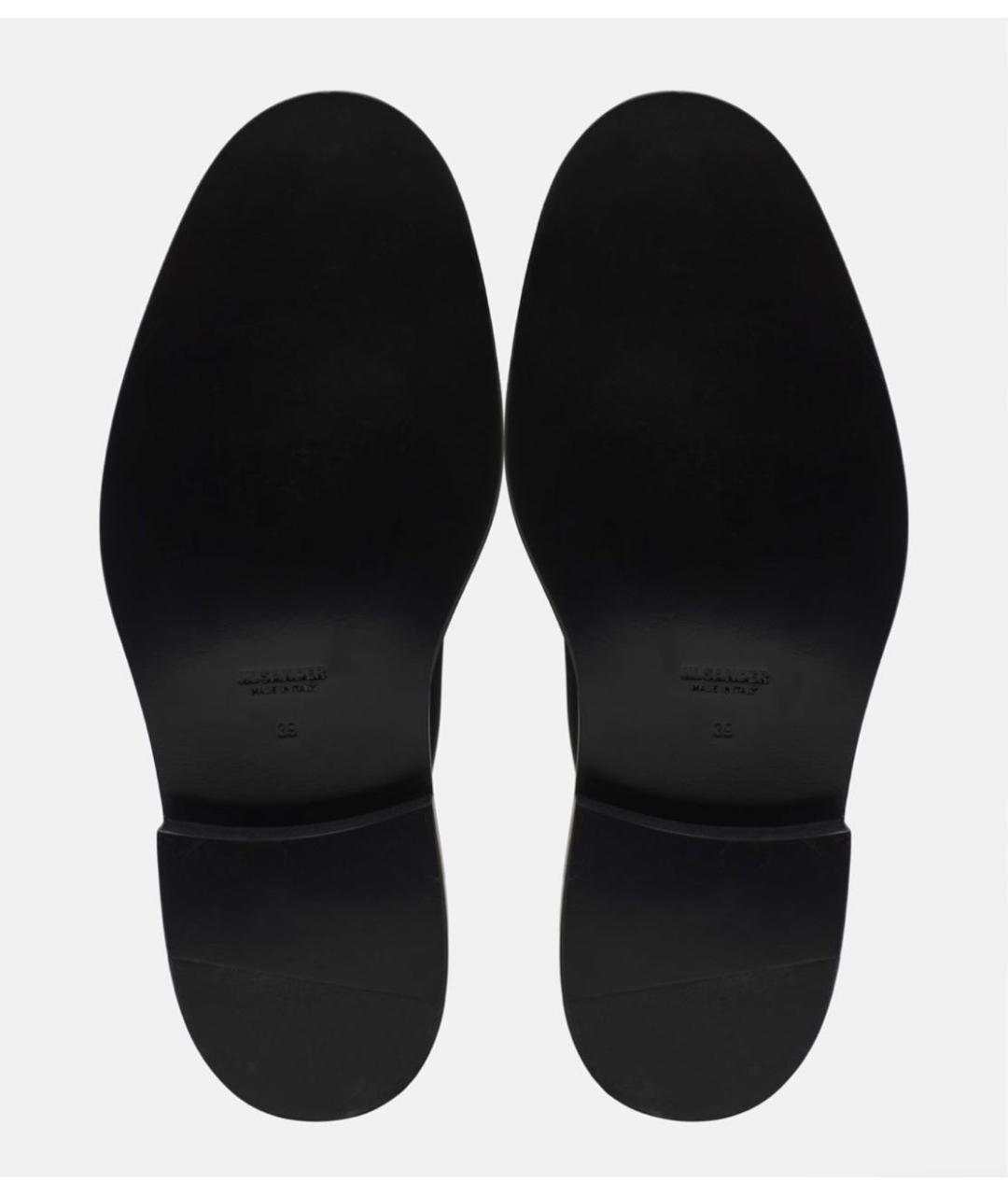 JIL SANDER Черные кожаные сапоги, фото 2