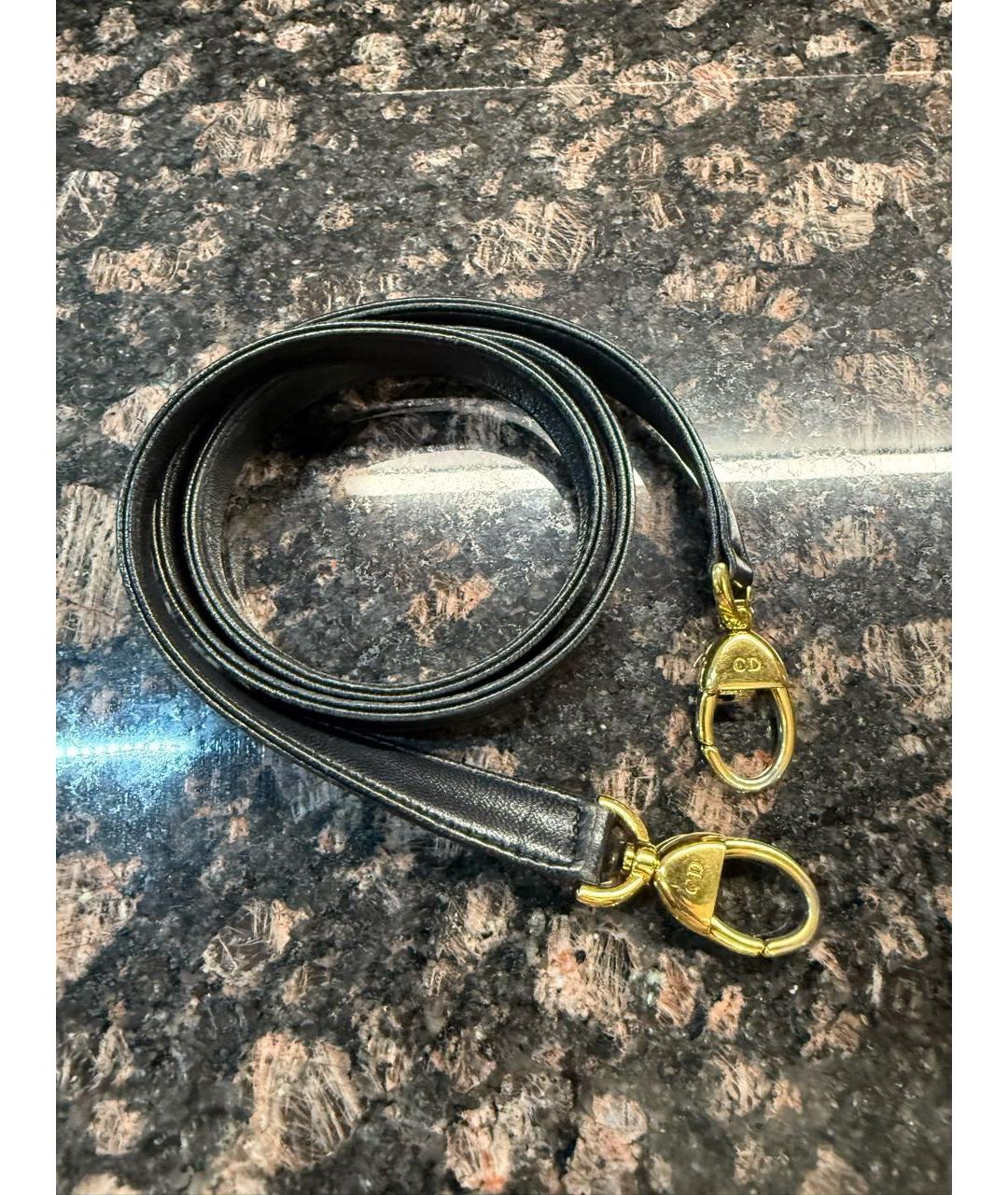 CHRISTIAN DIOR Черная кожаная сумка с короткими ручками, фото 8