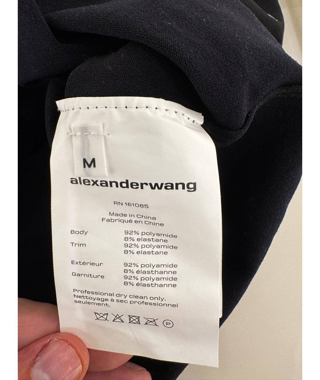 ALEXANDER WANG Черная полиамидовая футболка, фото 5