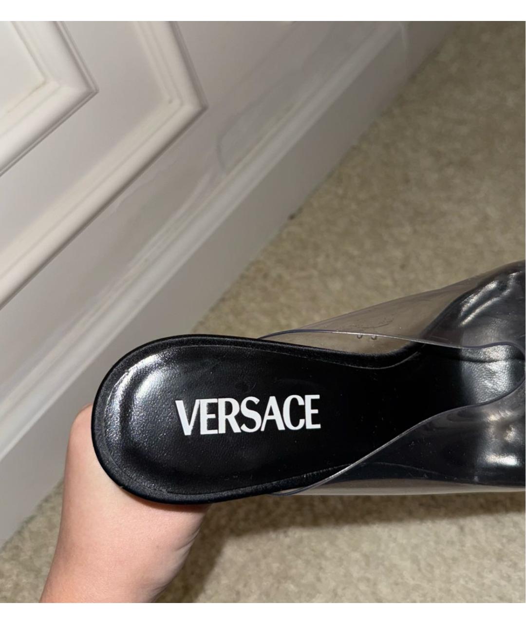 VERSACE Черные мюли, фото 8