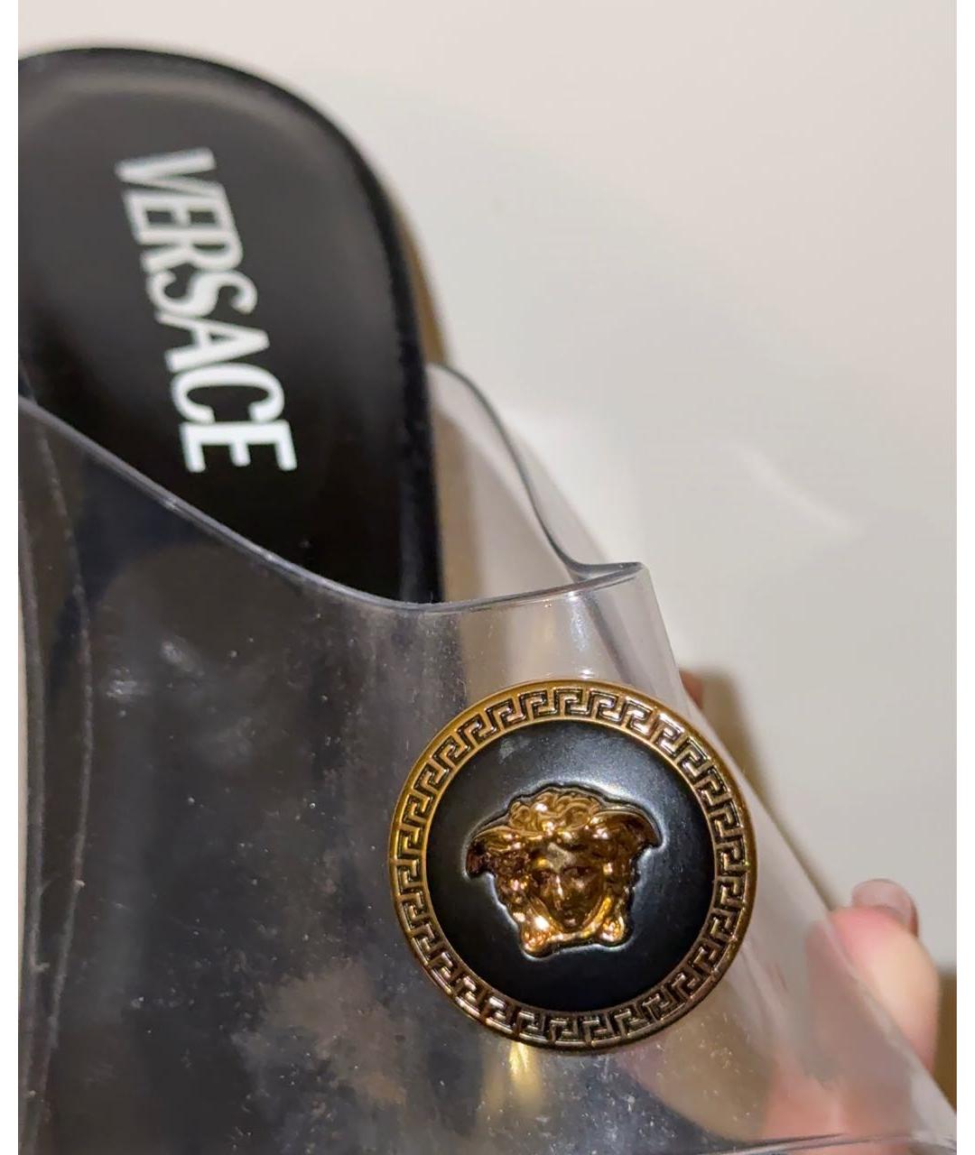 VERSACE Черные мюли, фото 4