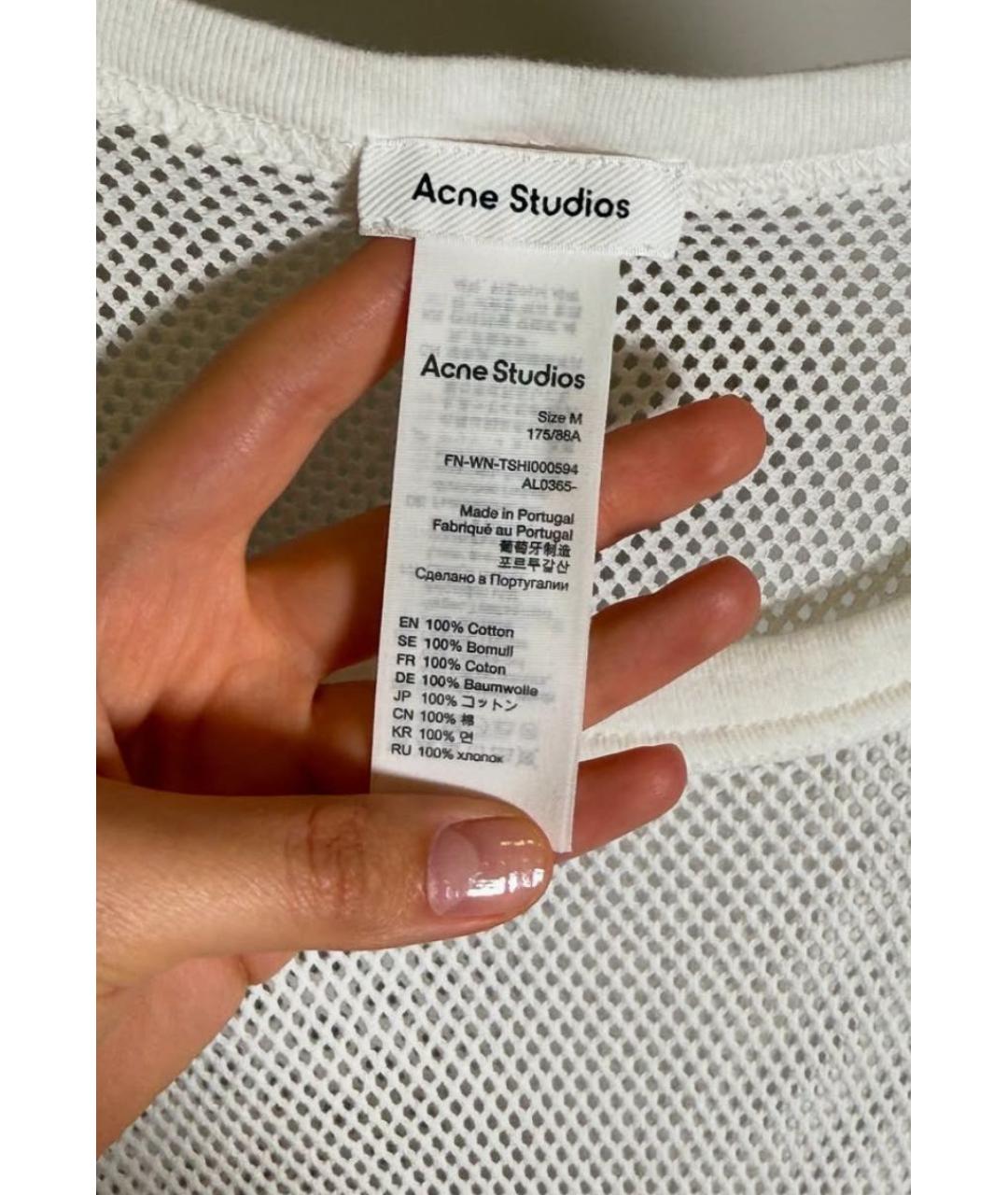 ACNE STUDIOS Белая футболка, фото 4