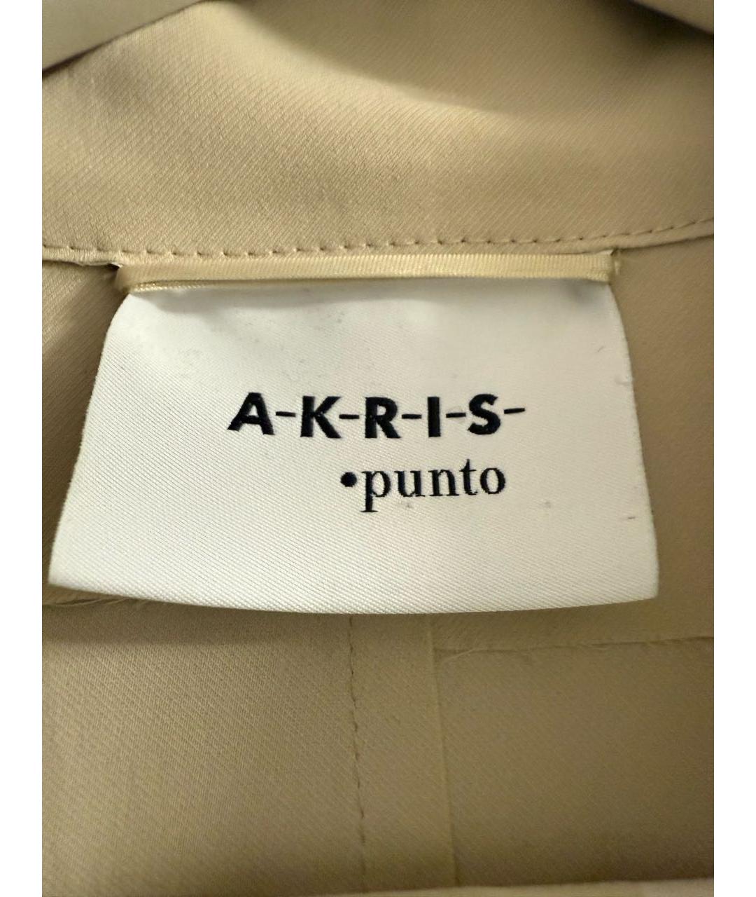 AKRIS Бежевое полиэстеровое пальто, фото 3
