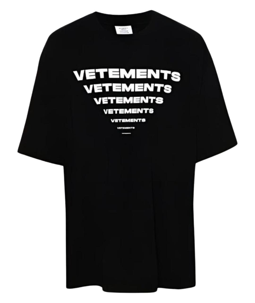 VETEMENTS Черная футболка, фото 1