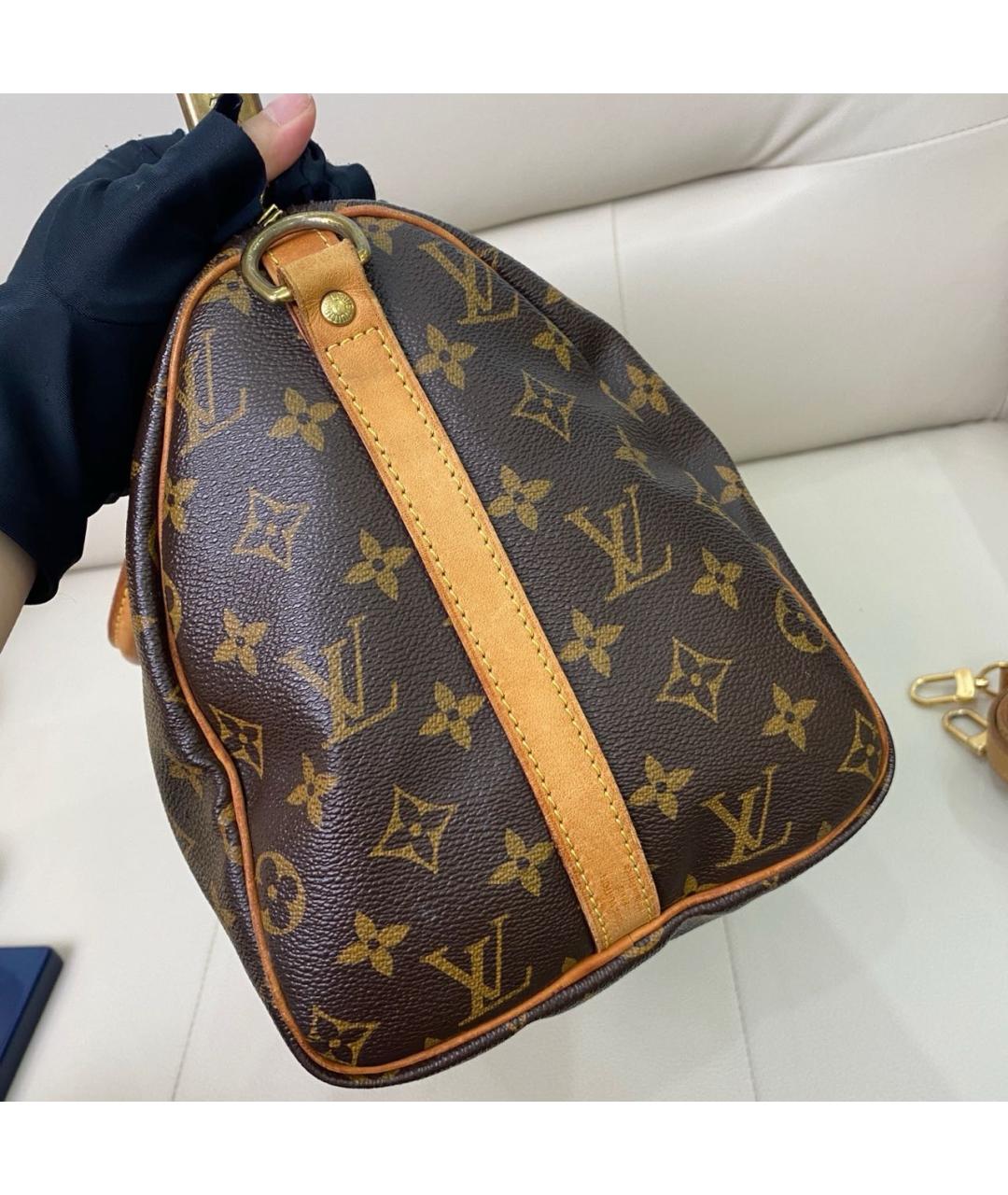 LOUIS VUITTON Коричневая сумка с короткими ручками, фото 5