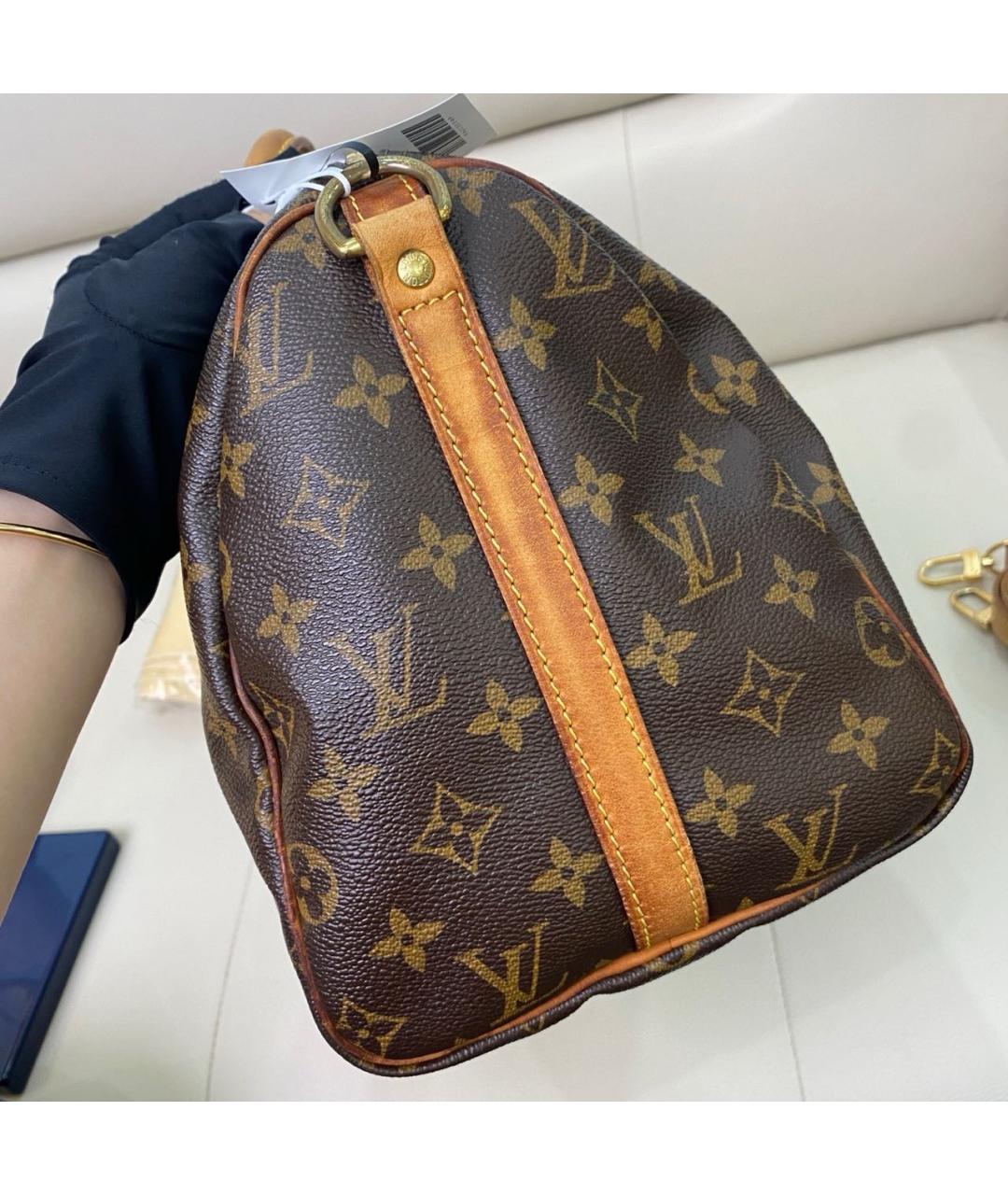 LOUIS VUITTON Коричневая сумка с короткими ручками, фото 4