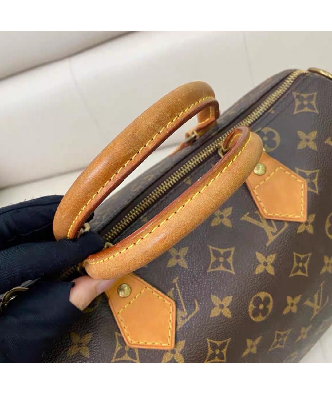LOUIS VUITTON Коричневая сумка с короткими ручками, фото 6