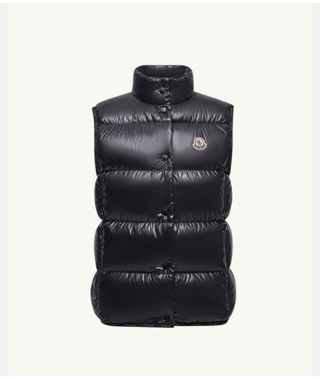 MONCLER Черный синтетический жилет, фото 6