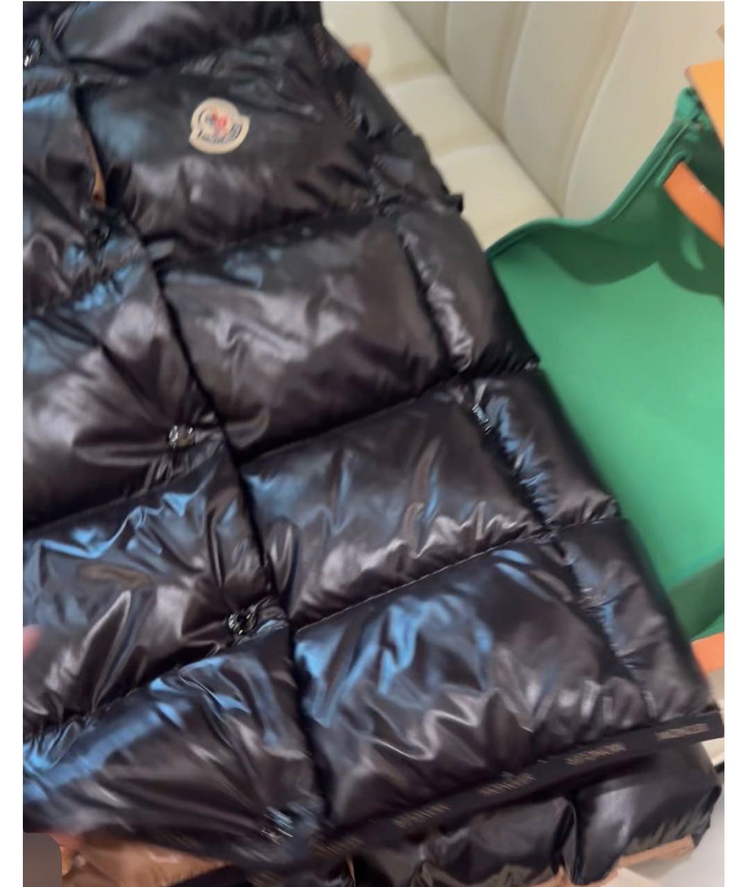 MONCLER Черный синтетический жилет, фото 4