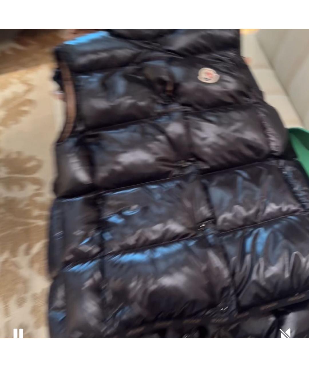 MONCLER Черный синтетический жилет, фото 5