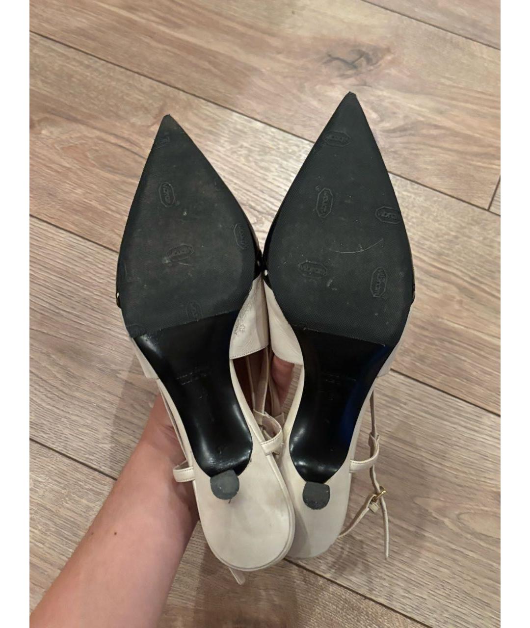 MIU MIU Кожаные лодочки на низком каблуке, фото 5