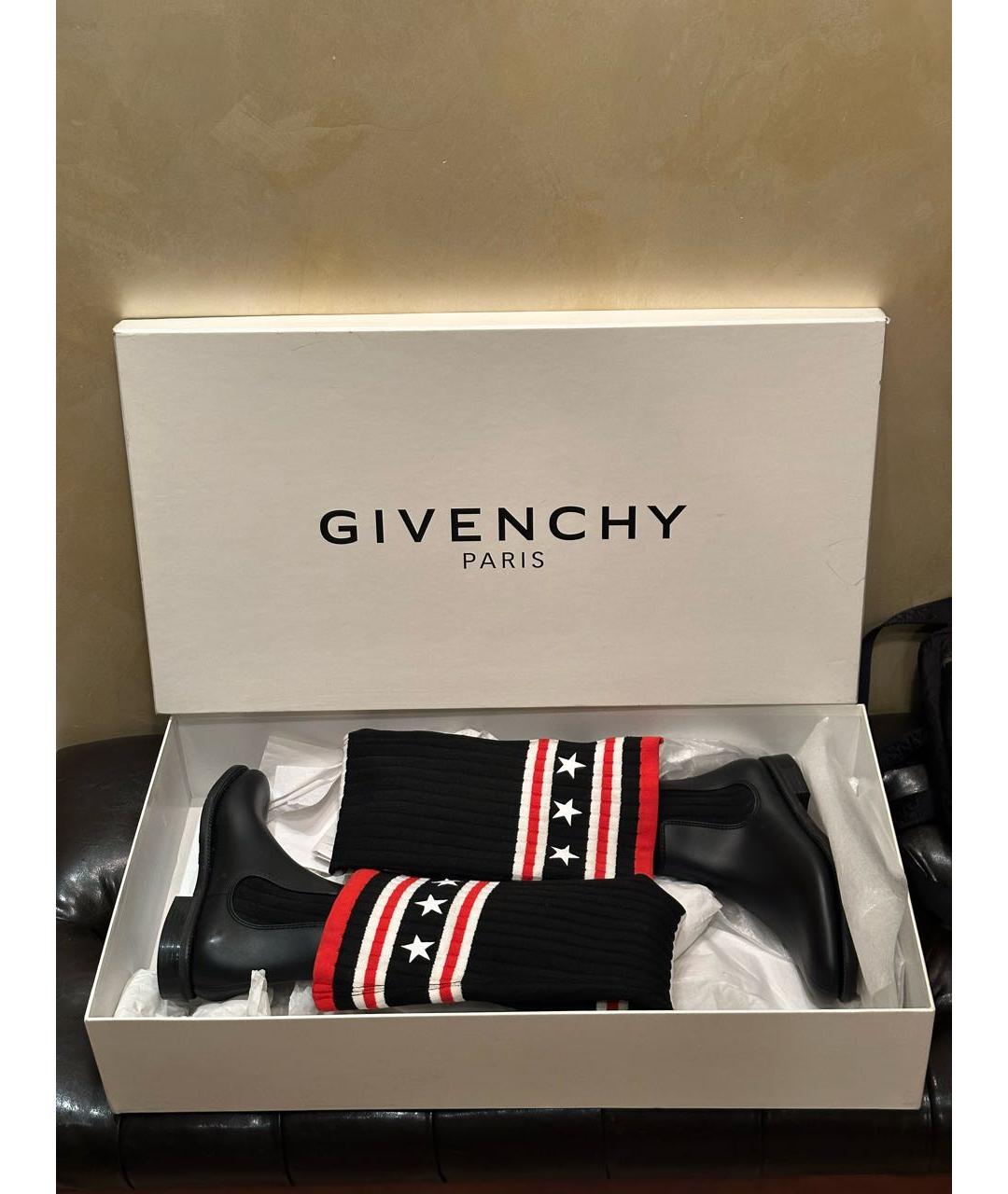 GIVENCHY Черные резиновые ботфорты, фото 7