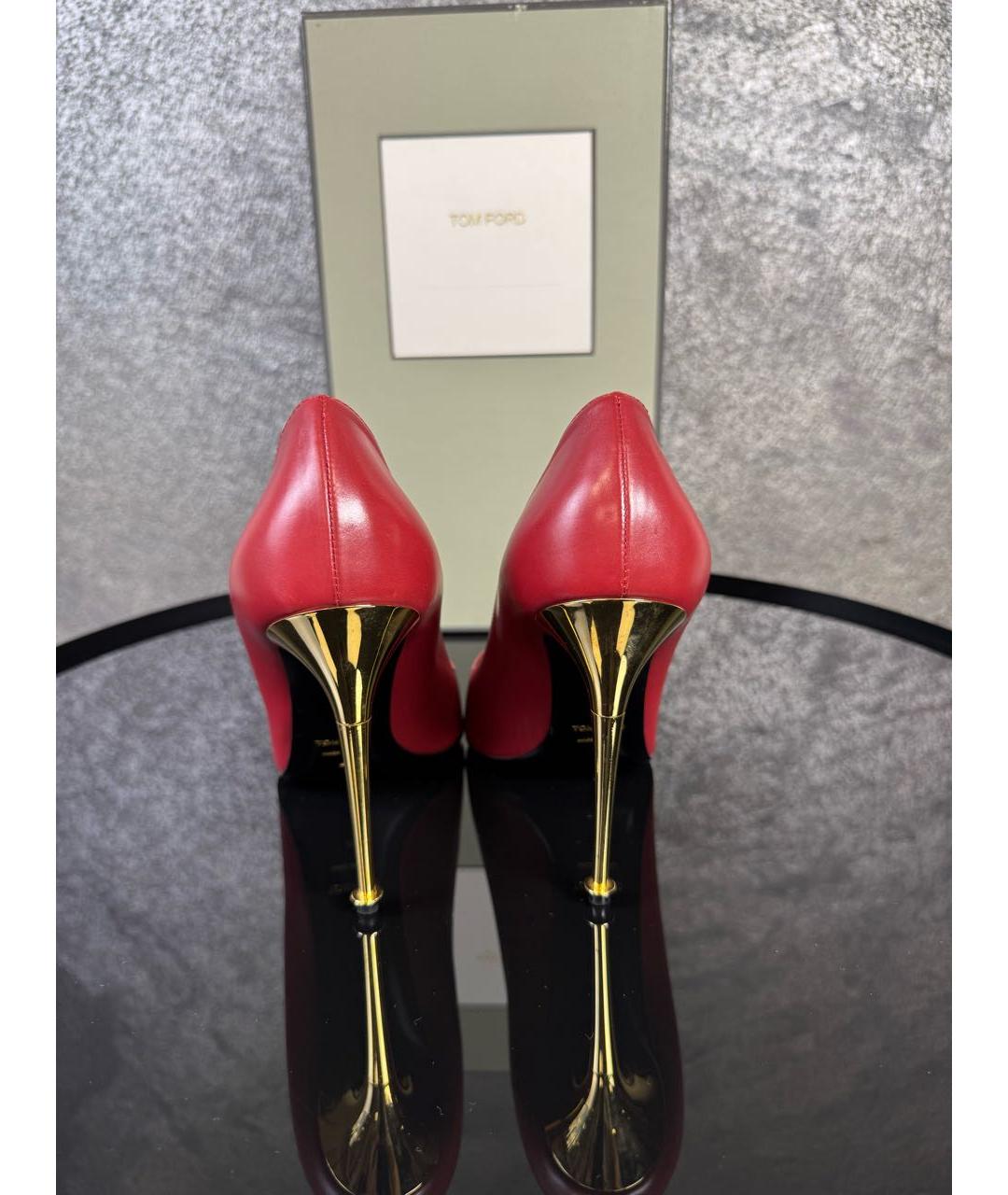 TOM FORD Бордовые кожаные туфли, фото 4