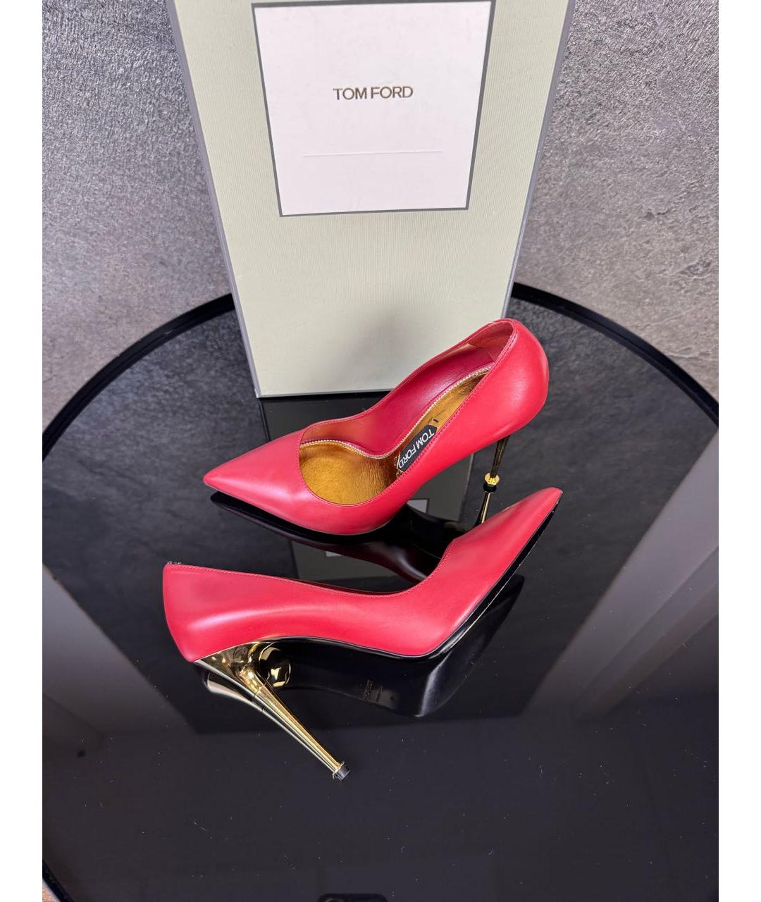 TOM FORD Бордовые кожаные туфли, фото 6