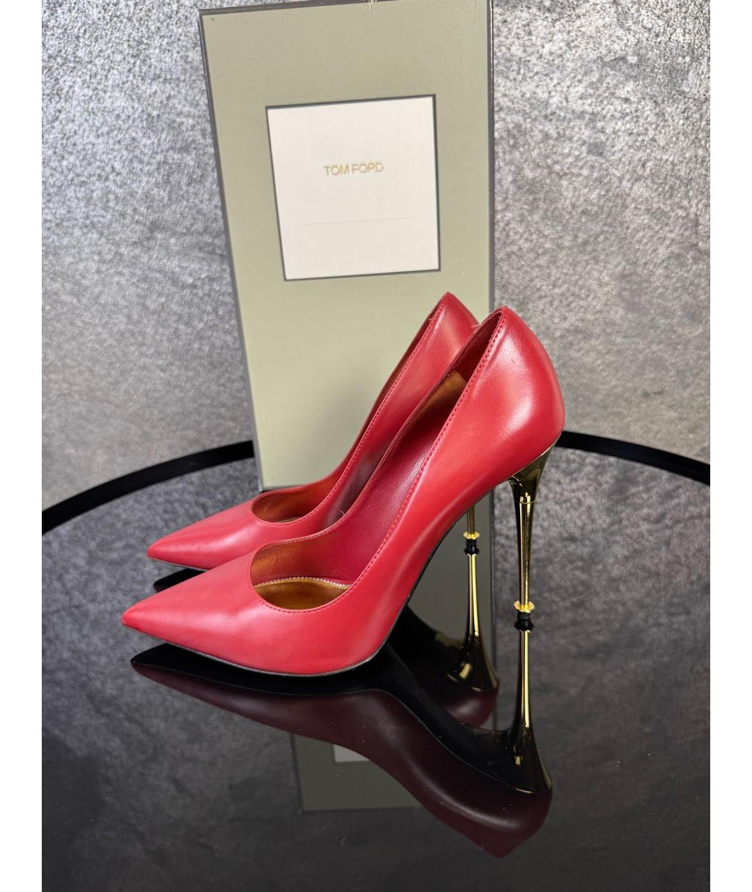 TOM FORD Бордовые кожаные туфли, фото 8