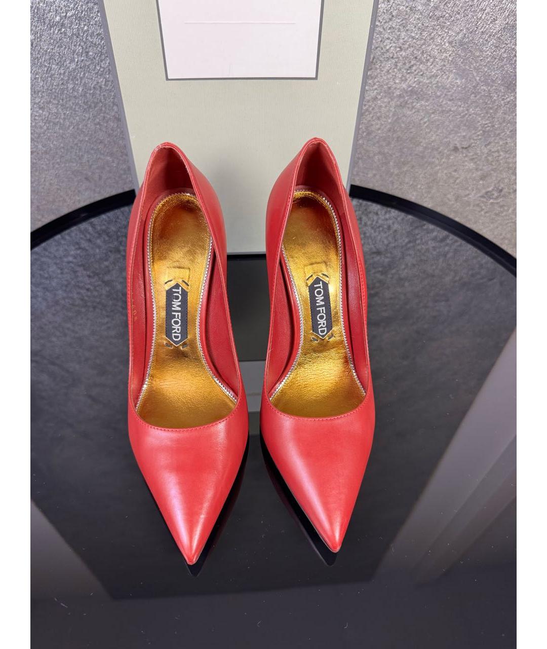 TOM FORD Бордовые кожаные туфли, фото 2