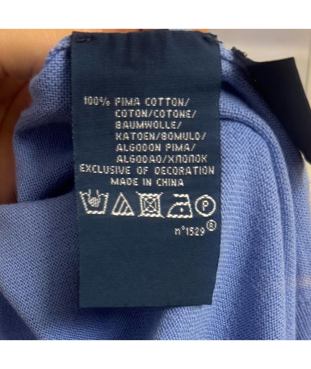 POLO RALPH LAUREN Голубой хлопковый джемпер / свитер, фото 4