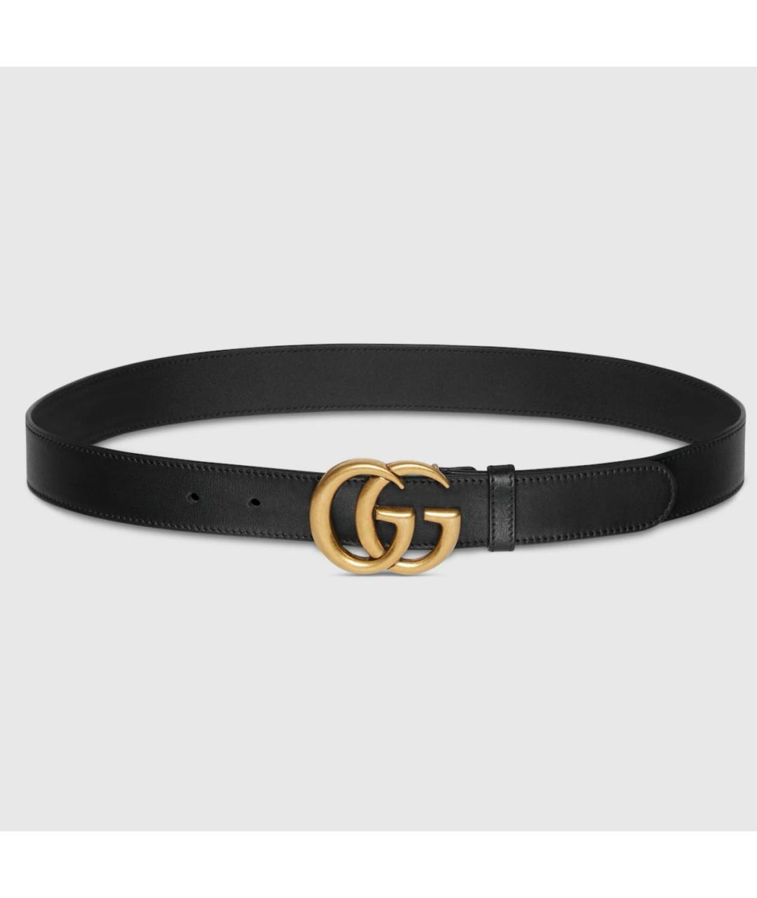 GUCCI Черный кожаный ремень, фото 4