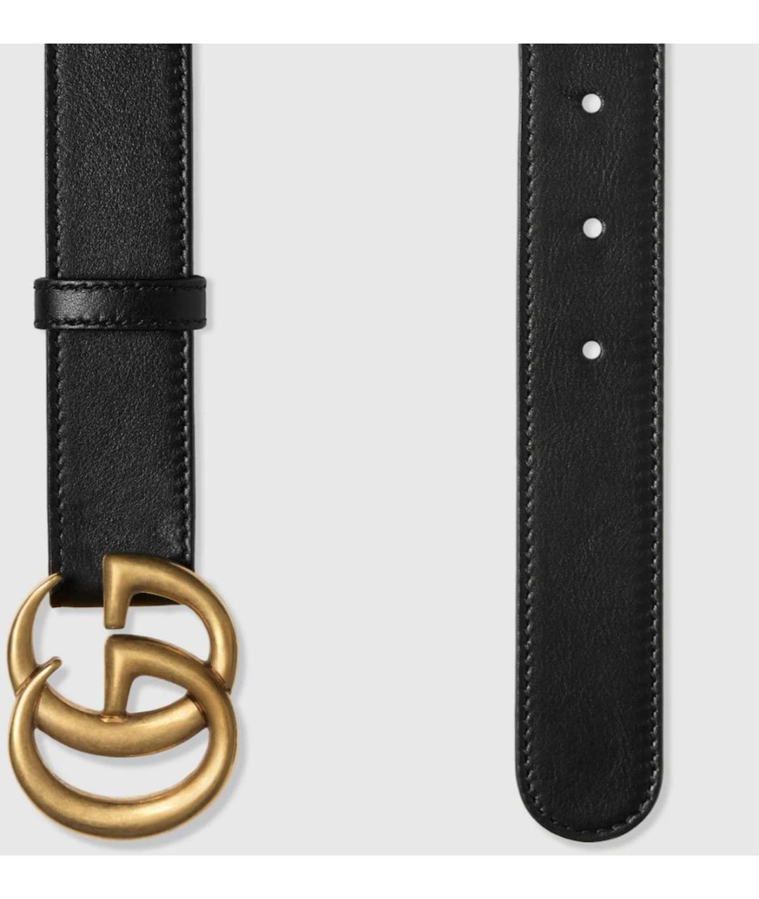 GUCCI Черный кожаный ремень, фото 2