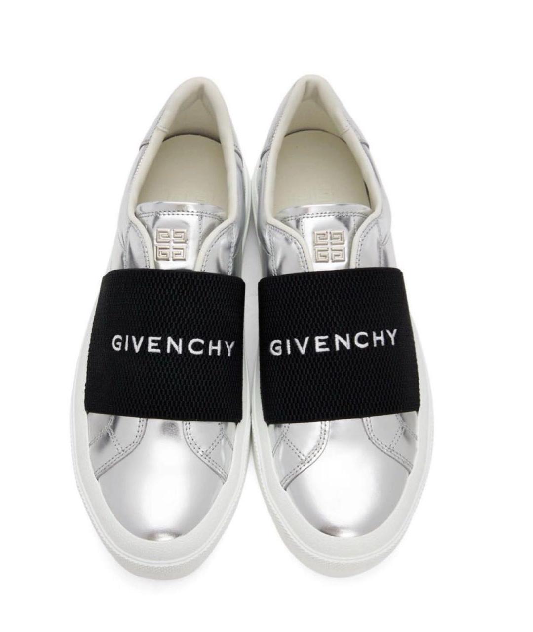 GIVENCHY Серебряные слипоны из лакированной кожи, фото 2