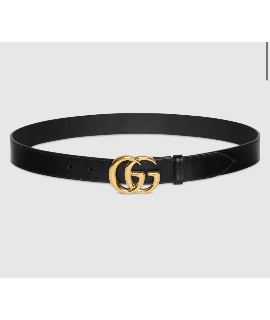 GUCCI Черный кожаный ремень, фото 4
