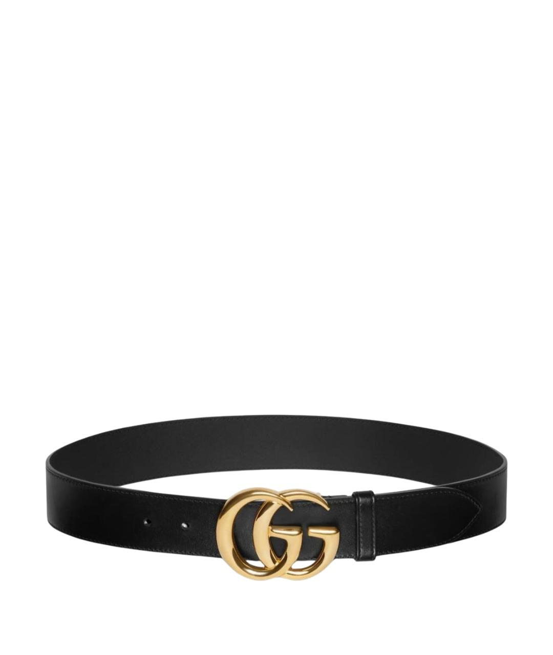 GUCCI Черный кожаный ремень, фото 1