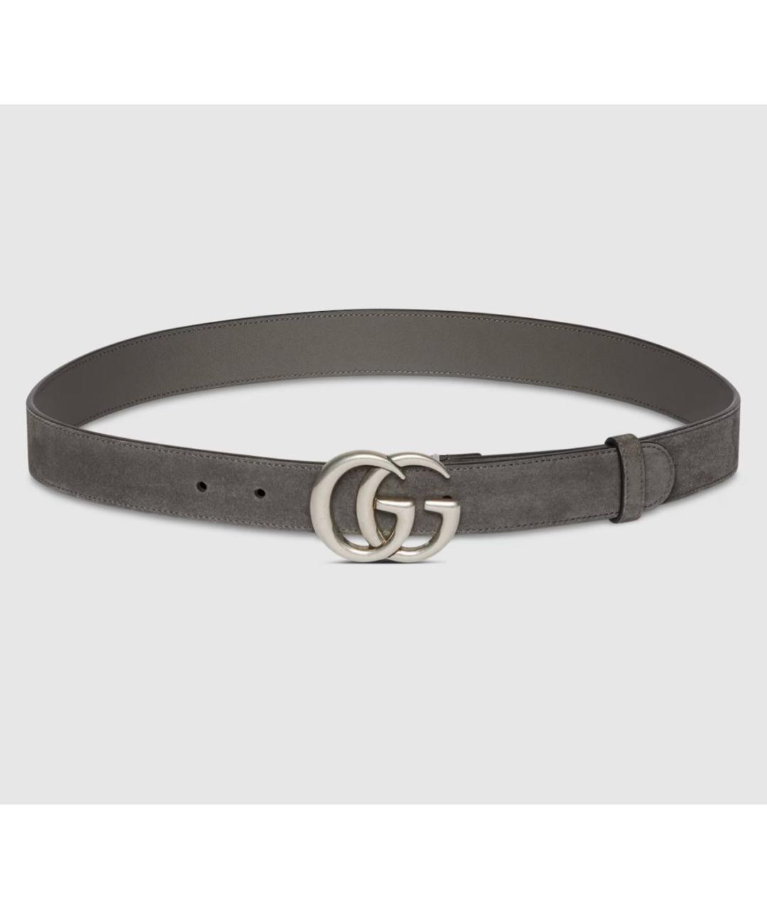 GUCCI Серый кожаный ремень, фото 4