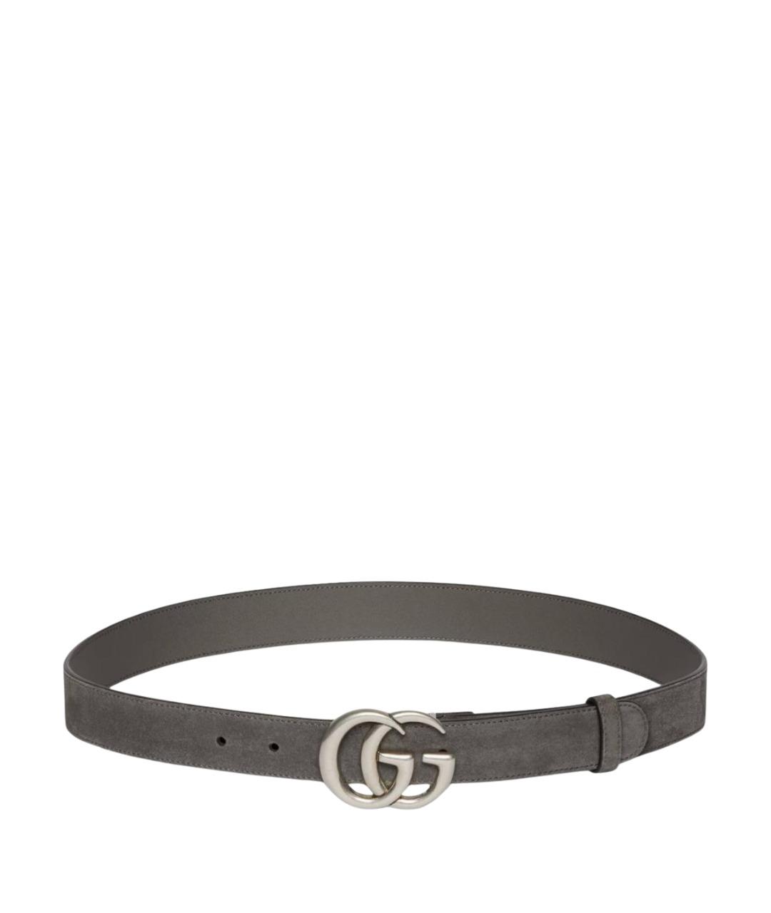 GUCCI Серый кожаный ремень, фото 1