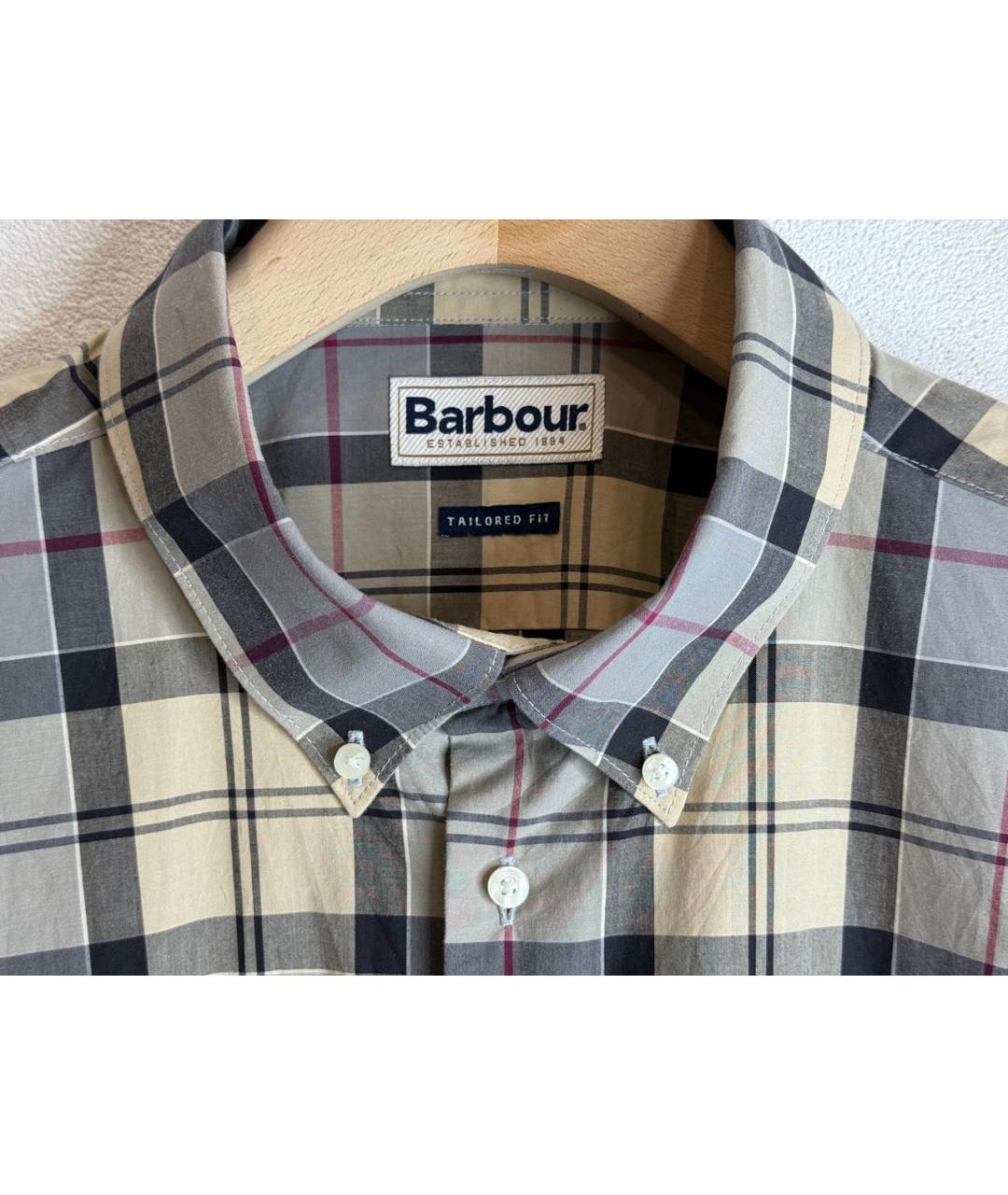 BARBOUR Коричневая хлопковая классическая рубашка, фото 3
