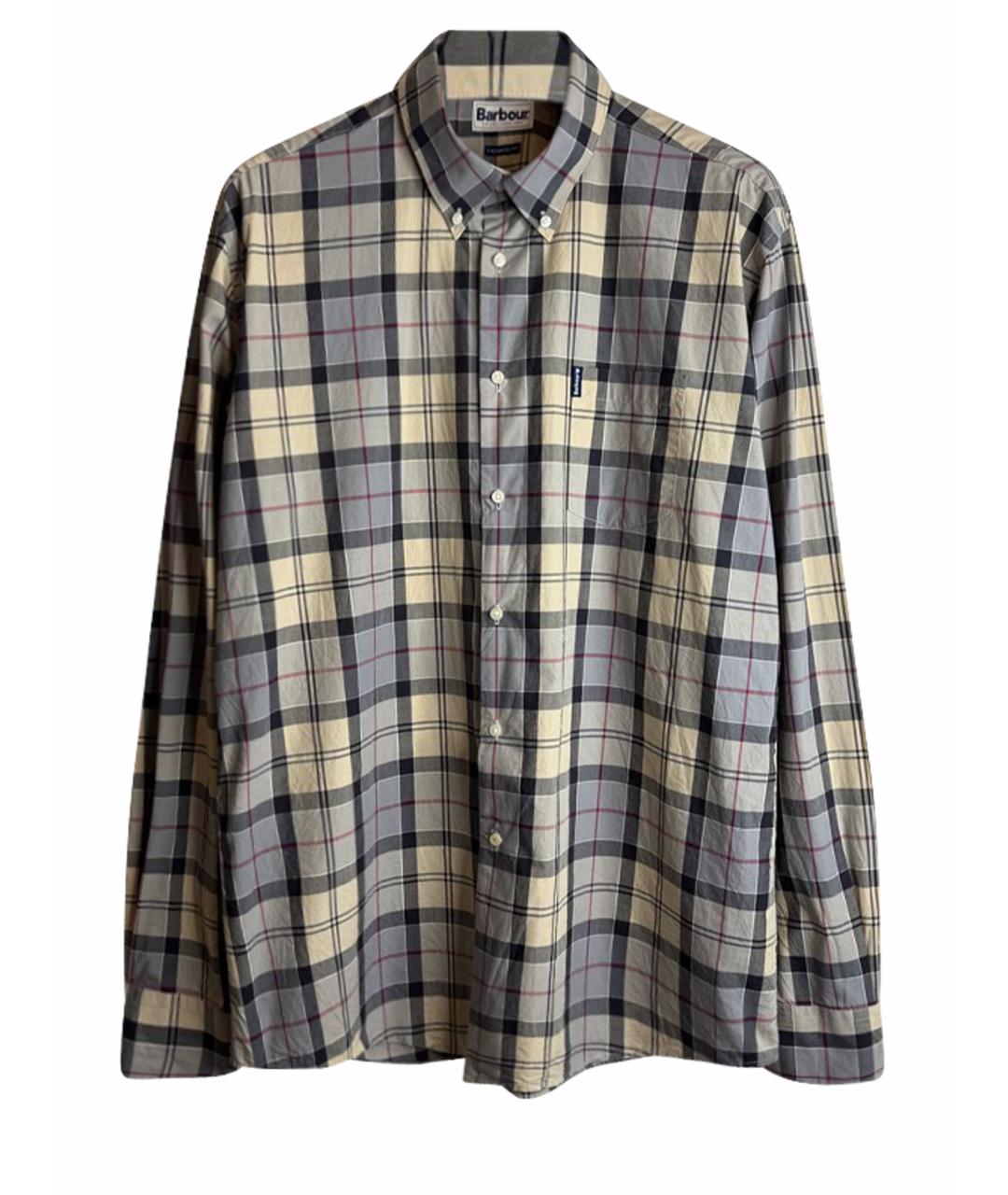 BARBOUR Коричневая хлопковая классическая рубашка, фото 1