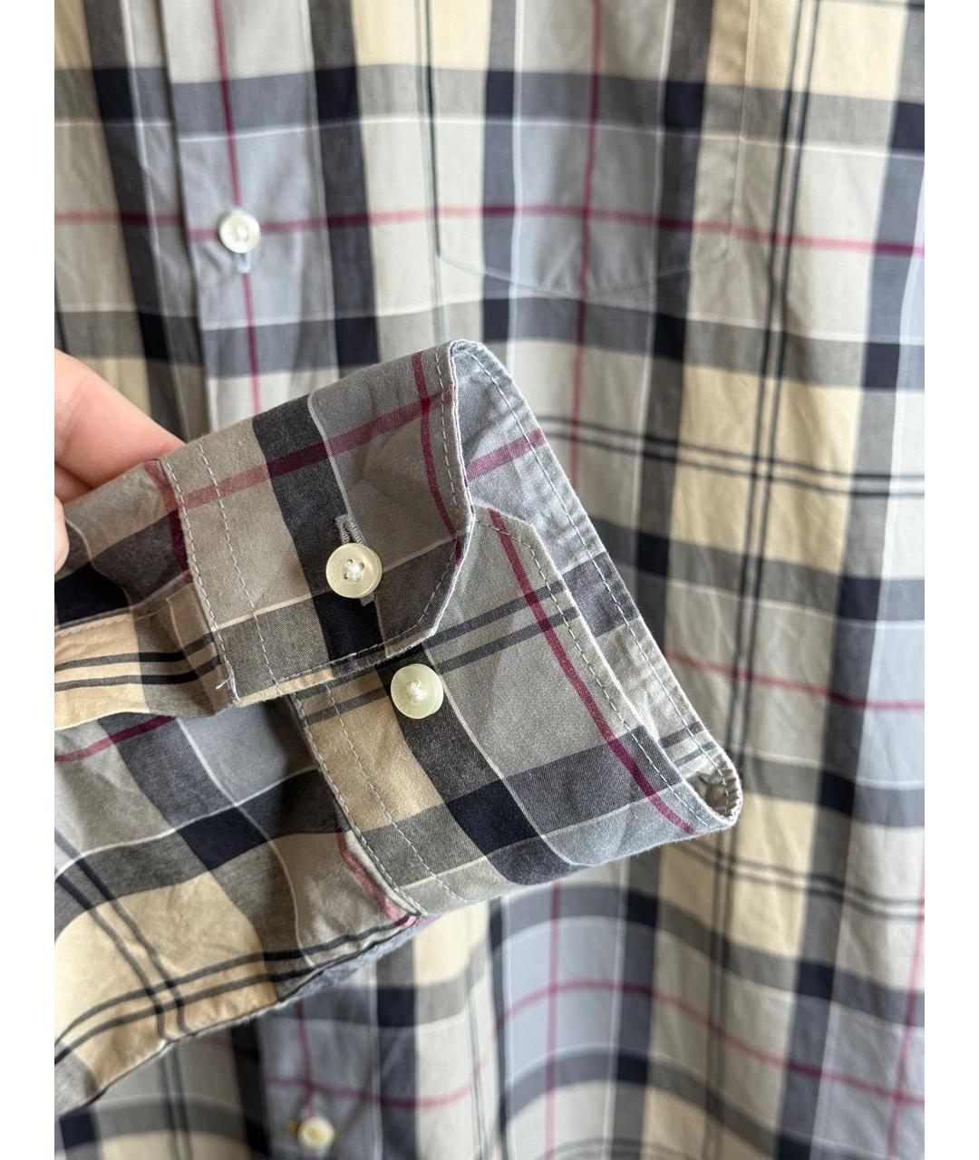 BARBOUR Коричневая хлопковая классическая рубашка, фото 4
