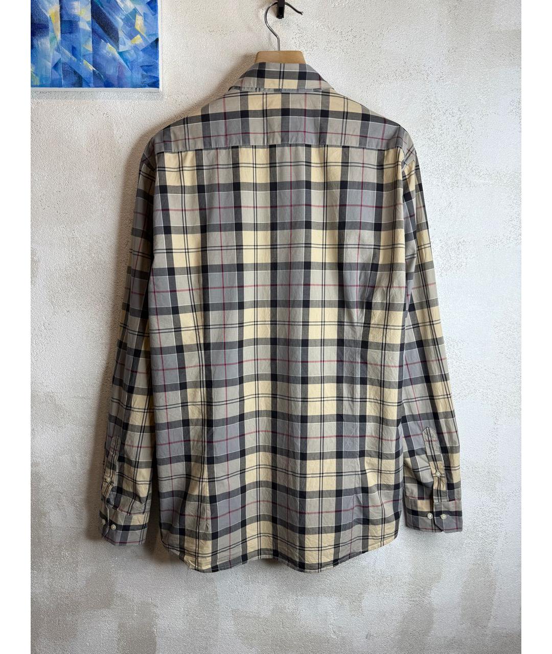 BARBOUR Коричневая хлопковая классическая рубашка, фото 7