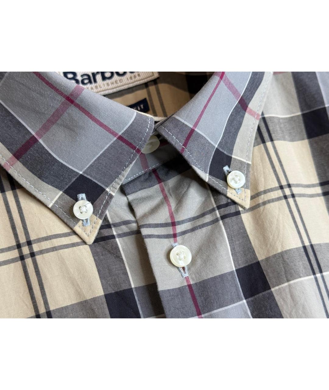 BARBOUR Коричневая хлопковая классическая рубашка, фото 6