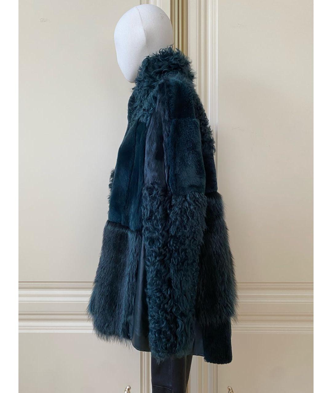 MAISON MARGIELA Зеленая меховая шуба, фото 7
