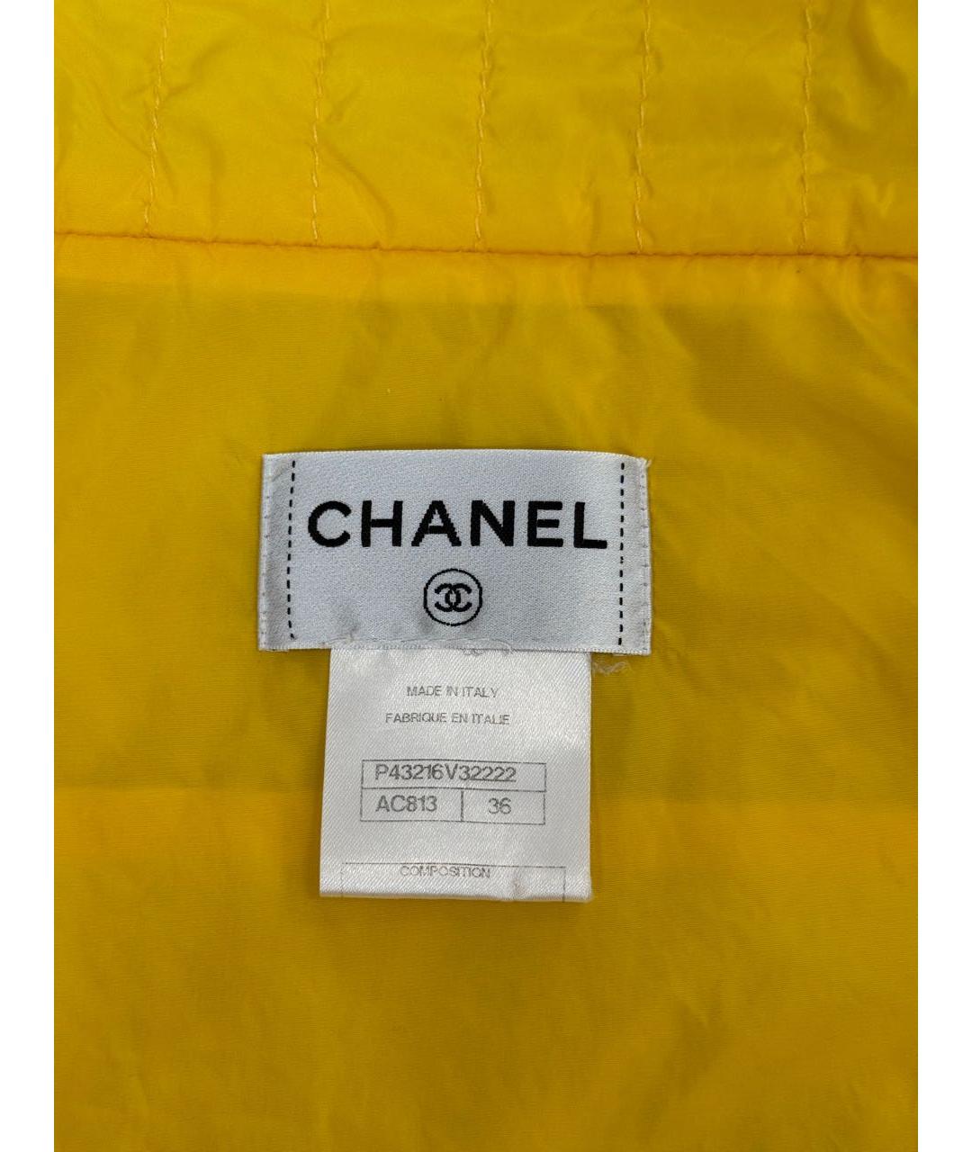 CHANEL Желтый синтетический жилет, фото 4
