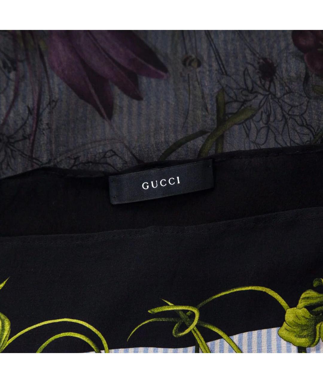GUCCI Черное шелковое парео, фото 6