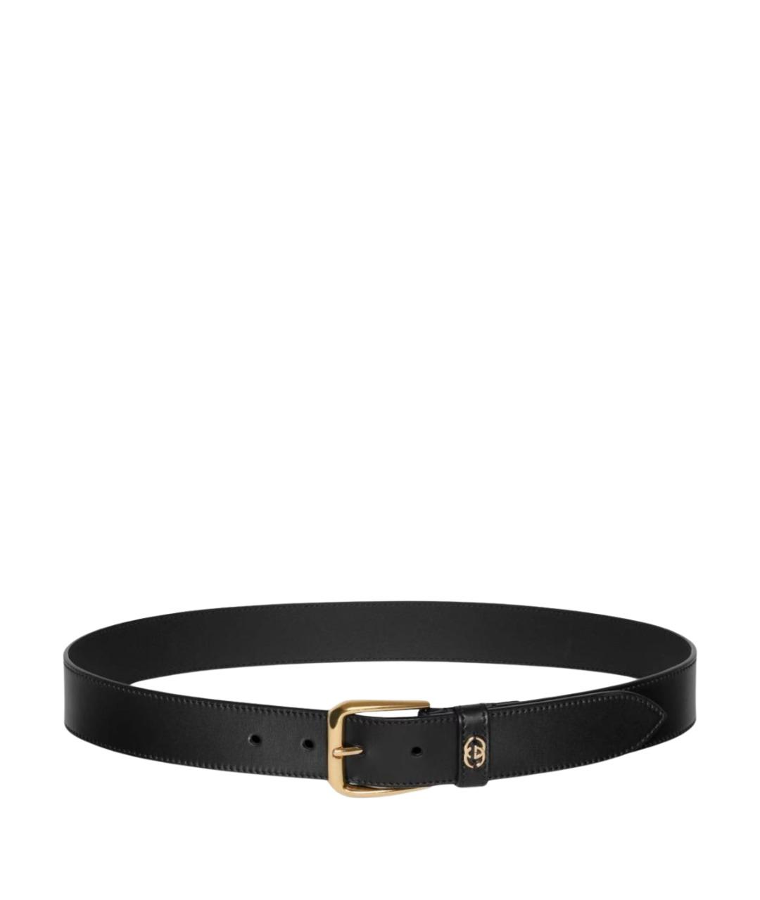 GUCCI Черный кожаный ремень, фото 1