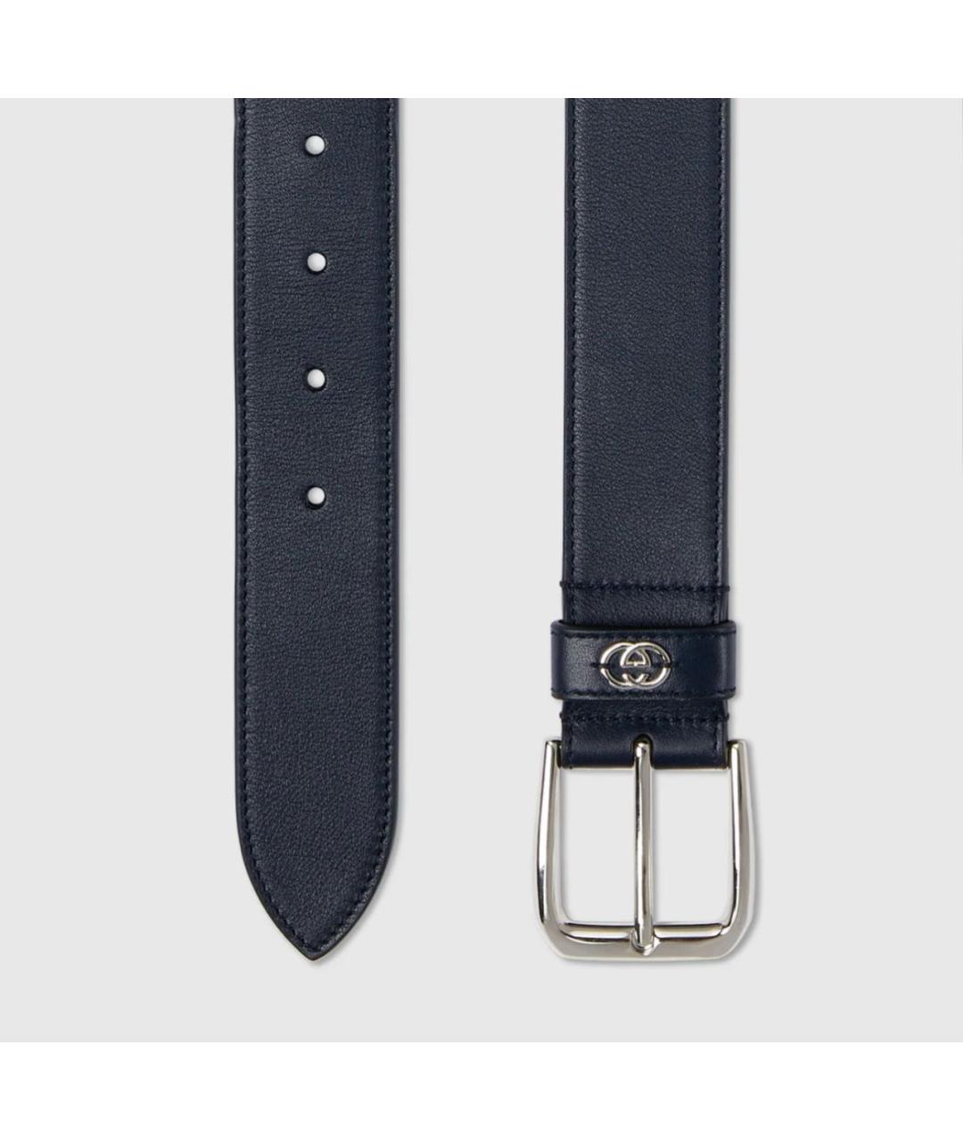 GUCCI Синий кожаный ремень, фото 2