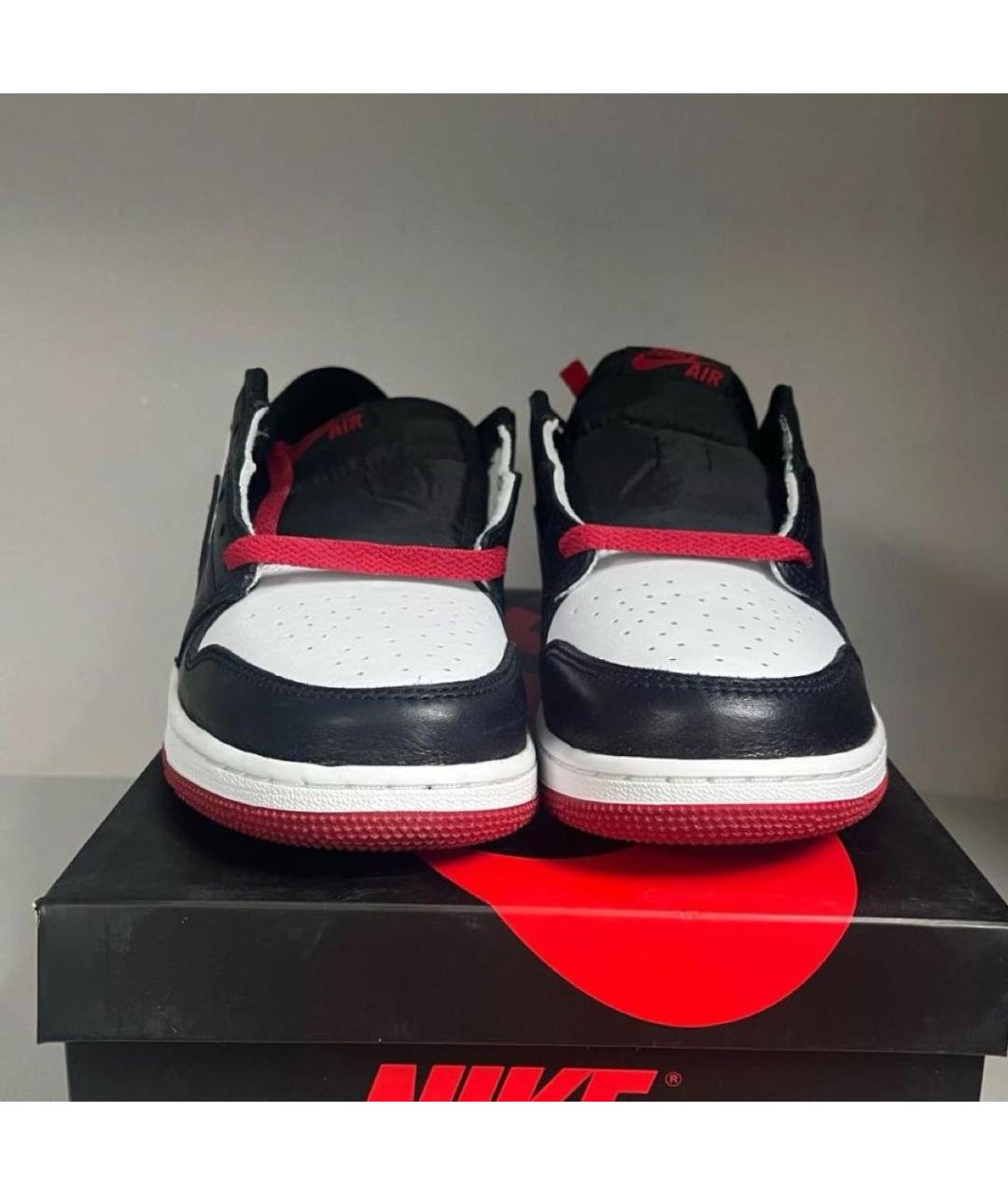 JORDAN Красные кожаные кроссовки, фото 2